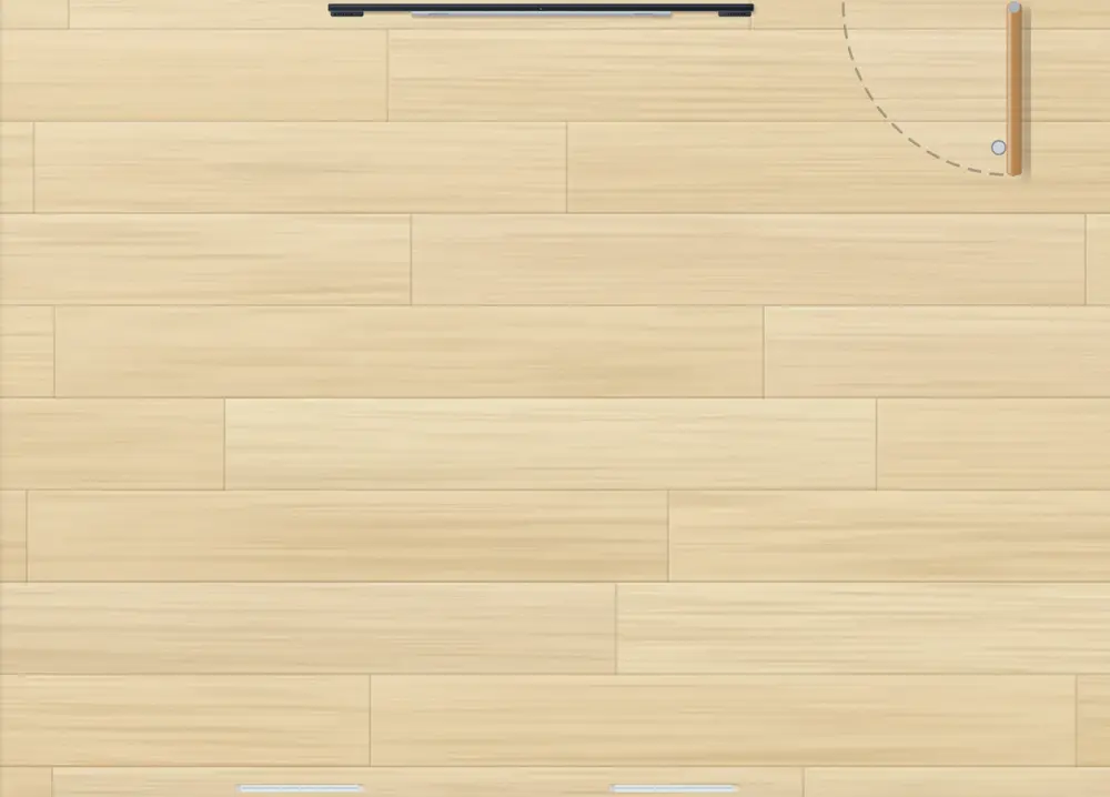 Step 2: the board, the door and the windows on the floor